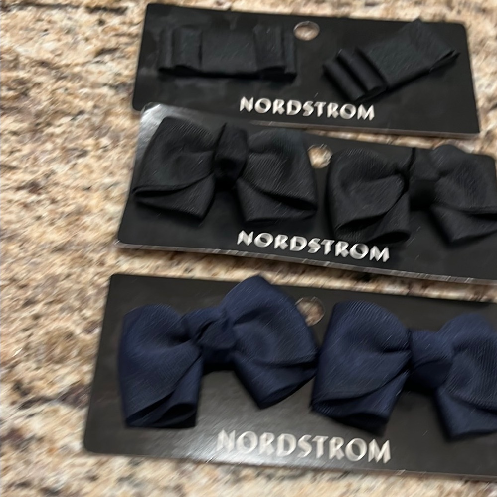 Nordstrom Women's Black and Navy Bow Heels